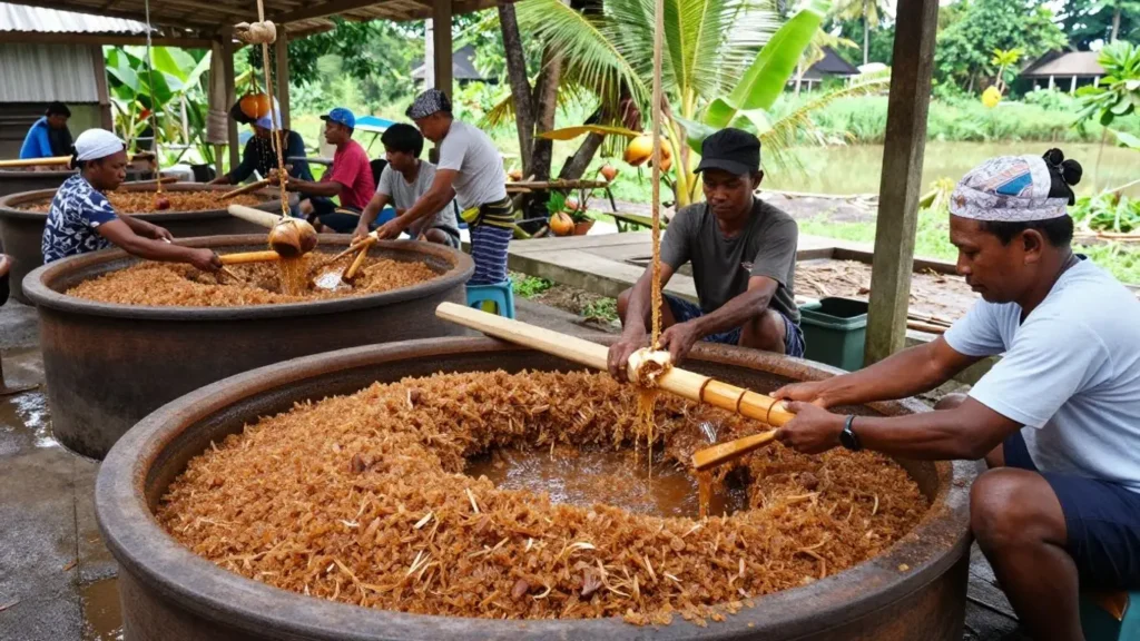 how coconut sugar produced in indonesia