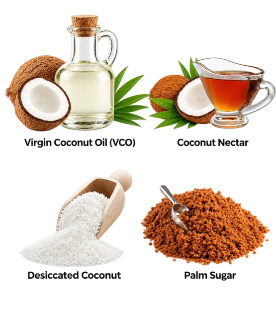 coconut products from global coco sugar